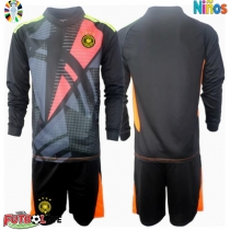 Camiseta Alemania Portero Primera Equipación para niños Eurocopa 2024 manga larga (+ pantalones cortos)